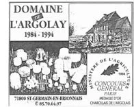 Diplôme du Concours Général Agricole, médaille d'or 1984-1994